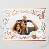 Prettige feestdagen Kerstfoto Woodland Doodle (Voorkant)