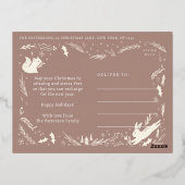 Prettige feestdagen Kerstfoto Woodland Doodle (Achterkant)