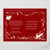 Prettige feestdagen Kerstfoto Woodland Doodle (Achterkant)