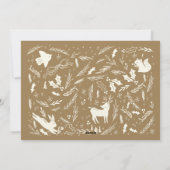 Prettige feestdagen Kerstfoto Woodland Doodle Feestdagenkaart (Achterkant)