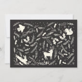 Prettige feestdagen Kerstfoto Woodland Doodle Feestdagenkaart (Achterkant)