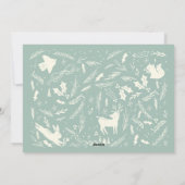 Prettige feestdagen Kerstfoto Woodland Doodle Feestdagenkaart (Achterkant)