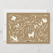 Prettige feestdagen Kerstfoto Woodland Doodle Feestdagenkaart (Achterkant)