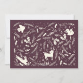 Prettige feestdagen Kerstfoto Woodland Doodle Feestdagenkaart (Achterkant)