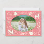 Prettige feestdagen Kerstfoto Woodland Doodle Feestdagenkaart (Voorkant)