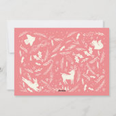 Prettige feestdagen Kerstfoto Woodland Doodle Feestdagenkaart (Achterkant)