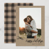 prettige feestdagen kerstfotokaart feestdagenkaart (Voorkant / Achterkant)