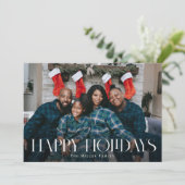 prettige feestdagen kerstfotokaart van het moderne feestdagenkaart (Staand voorkant)