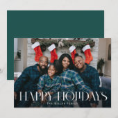 prettige feestdagen kerstfotokaart van het moderne feestdagenkaart (Voorkant / Achterkant)