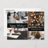 prettige feestdagen kerstfoto's briefkaart (Voorkant / Achterkant)