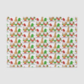 prettige feestdagen kerstgnomen Festive Cute Tissuepapier (Voorkant)