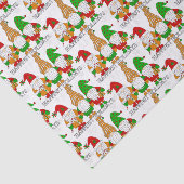 prettige feestdagen kerstgnomen Festive Cute Tissuepapier (Detail)