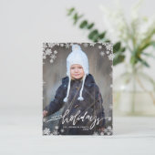 prettige feestdagen kerstgroet PHOTO Briefkaart (Staand voorkant)