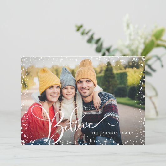 prettige feestdagen kerstgroet PHOTO Feestdagenkaart (Staand voorkant)