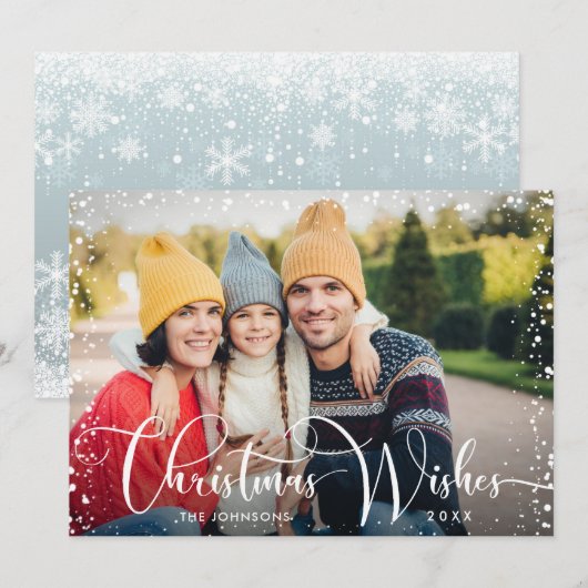 prettige feestdagen kerstgroet PHOTO Feestdagenkaart (Voorkant / Achterkant)