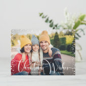 prettige feestdagen kerstgroet PHOTO Feestdagenkaart (Staand voorkant)