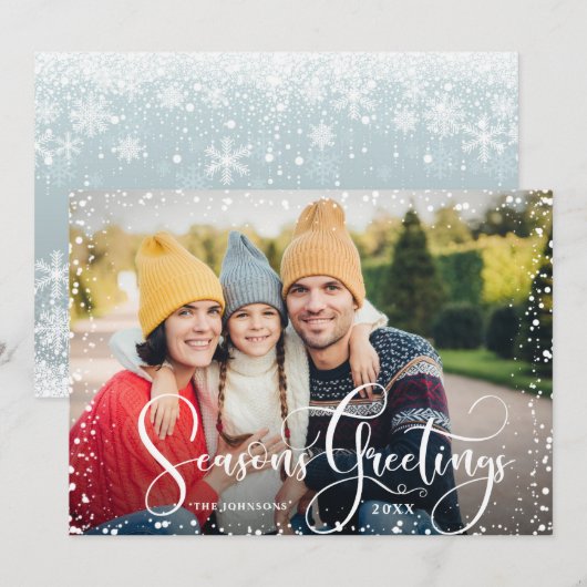 prettige feestdagen kerstgroet PHOTO Feestdagenkaart (Voorkant / Achterkant)