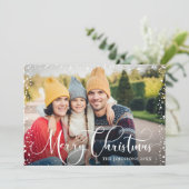 prettige feestdagen kerstgroet PHOTO Feestdagenkaart (Staand voorkant)