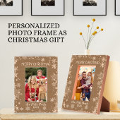 Prettige feestdagen Kerstgroet Schattigee tekstfot Gegraveerde Lijstjes