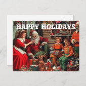 Prettige feestdagen Kersthorror retro Briefkaart (Voorkant / Achterkant)