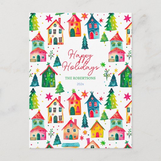 Prettige feestdagen Kersthuizen (Voorkant)