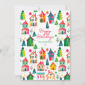 Prettige feestdagen Kersthuizen Feestdagenkaart (Voorkant)