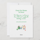 Prettige feestdagen Kersthuizen Feestdagenkaart (Achterkant)