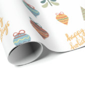 prettige feestdagen kerstillustraties cadeaupapier (Rol Hoek)