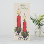  Prettige feestdagen kerstkaarsen Feestdagenkaart (Staand voorkant)