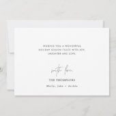 prettige feestdagen kerstkaart, Boho Modern Kaart (Achterkant)