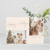 prettige feestdagen kerstkaart | Boho Modern Kaart (Staand voorkant)