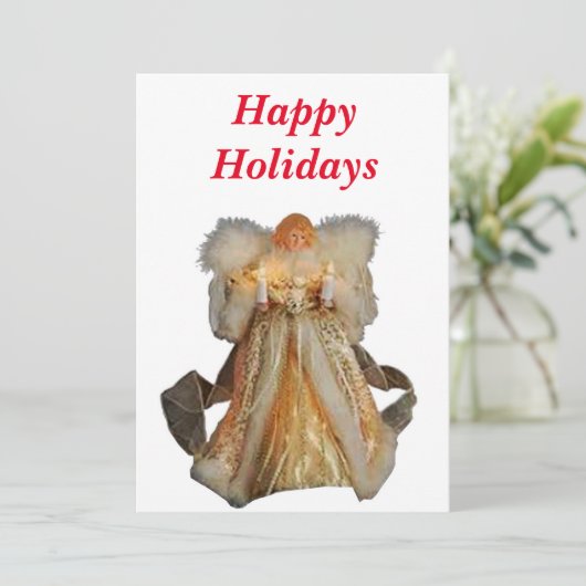 prettige feestdagen kerstkaart kaart (Staand voorkant)