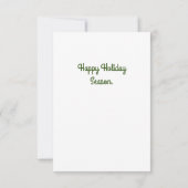 prettige feestdagen. kerstkaart met Tuxedo-kat. (Achterkant)