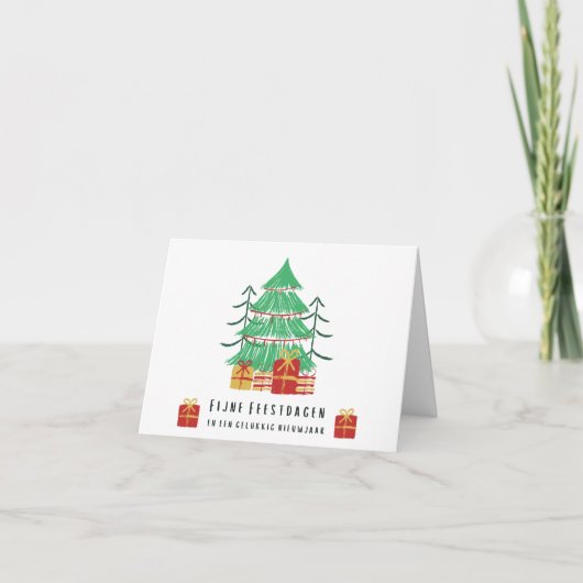 Prettige Feestdagen (kerstkaart) Nederlandse Kerst Kaart (Voorkant)