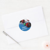 prettige feestdagen kerstkaart ronde sticker (Envelop)