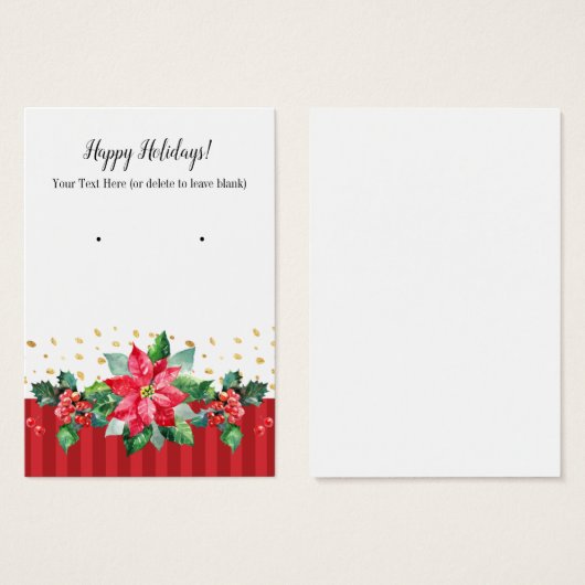 prettige feestdagen kerstkaarten visitekaartje (Voorkant /achterkant)