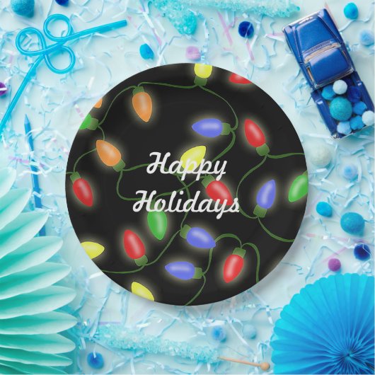 prettige feestdagen kerstkaartjes papieren bordje (Feest)