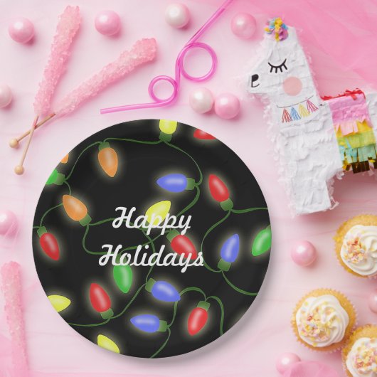 prettige feestdagen kerstkaartjes papieren bordje (Feest)