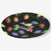 prettige feestdagen kerstkaartjes papieren bordje (Gekanteld)