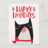 prettige feestdagen - kerstkat Cartoon (Voorkant)