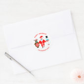 prettige feestdagen kerstkerst met kerstmis ronde sticker (Envelop)