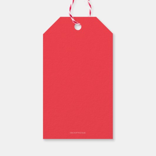 prettige feestdagen kerstkerstfamilie voor bijen cadeaulabel (Achterkant)