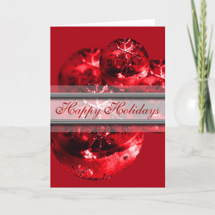 prettige feestdagen kerstkerstfeestmaal Fancy rood Kaart