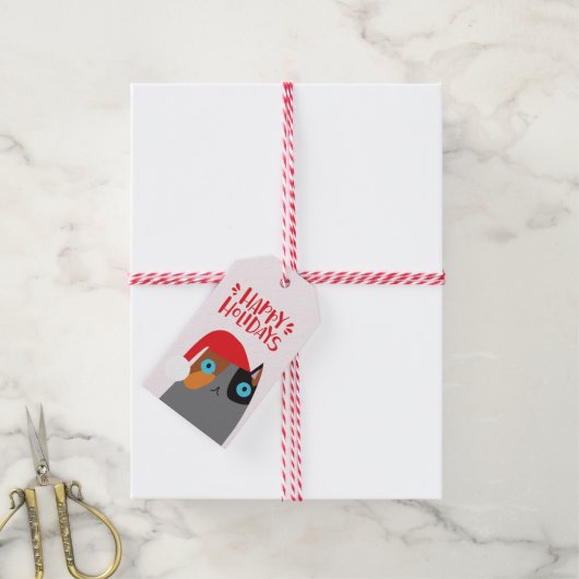 prettige feestdagen - Kerstkerstkerstkerstkerstker Cadeaulabel (Met Touw)