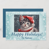 Prettige feestdagen Kerstkitten 8, Kaart (Voorkant / Achterkant)