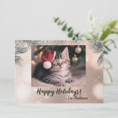 Prettige feestdagen Kerstkitten 9, Kaart (Staand voorkant)