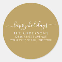 Prettige feestdagen Kerstklassiek gouden adres