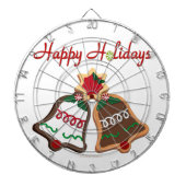 prettige feestdagen kerstkoekjes dartbord (Voorkant)