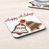 prettige feestdagen kerstkoekjes drankjes onderzetter (Linkerzijde)