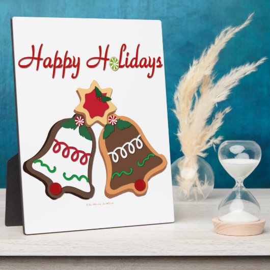 prettige feestdagen kerstkoekjes fotoplaat (Zijkant)